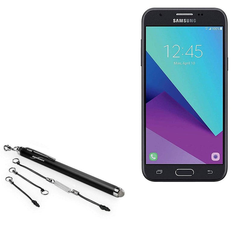 Stylus Pen for Samsung Galaxy J3 Luna Pro (Stylus Pen by BoxWave) - EverTouch Capacitive Stylus, Fiber Tip Capacitive Stylus Pen for Samsung Galaxy J3 Luna Pro - Jet Black Mesh Stylus