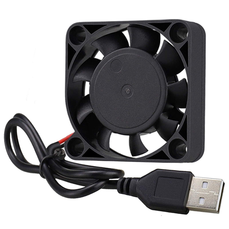GDSTME 40mm USB Fan for VR Gear, Aquarium, Roku, Router, Raspberry Pi, Cosplay, Helmet Cooling Ventilation 40x40x10mm