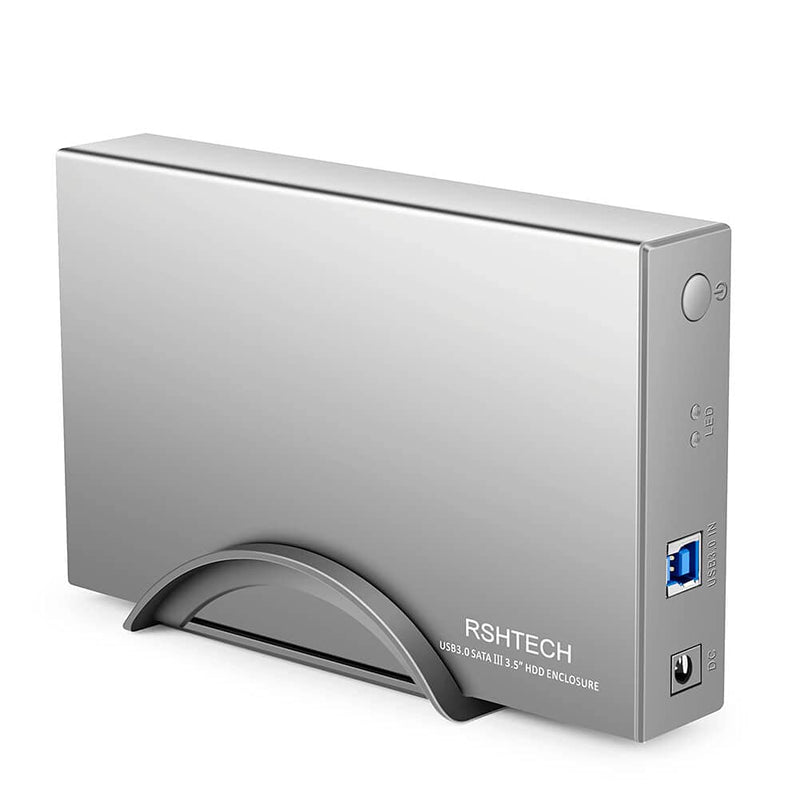 Hard Drive Enclosure RSHTECH USB 3.0 to SATA Aluminum External Hard Drive Dock Case for 3.5 inch HDD SSD up to 16TB Drives, Support UASP (RSH-339) USB 3.0 Enclosure