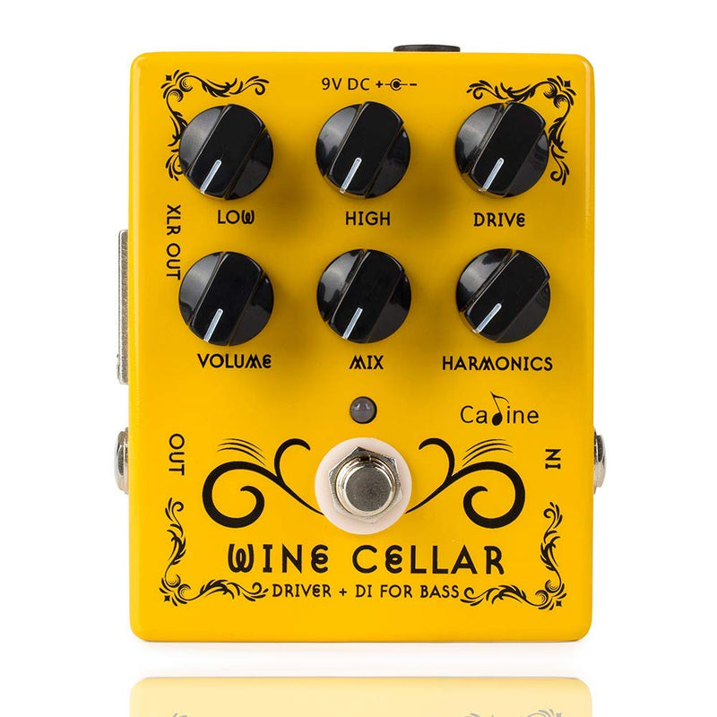 [AUSTRALIA] - Caline CP-60 Wine Cellar Driver Guitar Effects Pedals Classic Tube Bass Amp Guitar Yellow Pedal 