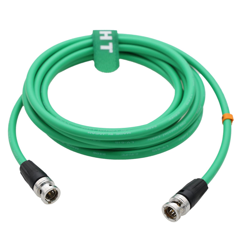 [AUSTRALIA] - Full-Size BNC 12G 4K SDI Video Coaxial Cable for Rolan Recorder SDI Converter Canare LV-61S 75 ohm Flexible Shielded 1m Green 1 m 