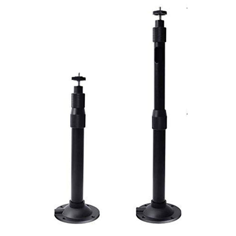 Hzgang Wall Ceiling Mount Hanger 360°Rotatable Head with Extendable Length 11.4 Inch to 16.1 Inch / 11 lbs Load Mounting Bracket for Projector Camera (Black)