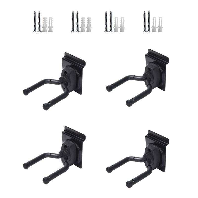 Guitar Hook Slatwall Adjustable Guitar Wall Mount Stand Hangers Guitar Bass Accessories Perfectly Display Musical Instruments for Musical Retail Shop,Bedroom,Playroom,Bar,Rehearsal Space 4-Pack