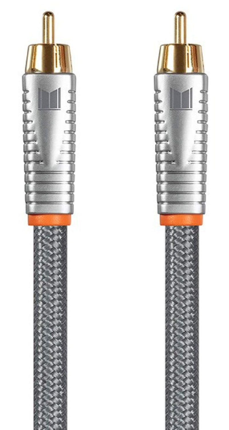 [AUSTRALIA] - Monolith Digital Coaxial Male/Male Audio Cable - 1 Meter - 18AWG with Nylon Braided Jacket, Oxygen-Free Solid Core Conductors, 24K Gold-Plated Connectors 