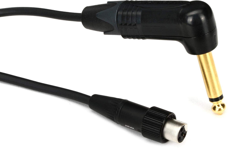 [AUSTRALIA] - Shure WA307 3’ Premium Guitar Cable, with Right Angle ¼ Inch Neutrik Connector 