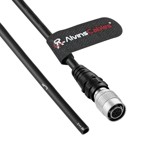 Alvin's Cables HR10A-7P-6S Hirose 6 Pin Female to Open End Power I/O Cable for Sony CCD, Basler, Keyence, Cognex, Baumer, Hikvision Industrial Camera, High Flex Shielded 3.3ft/1m 39.7in/1m Straight 6 Pin