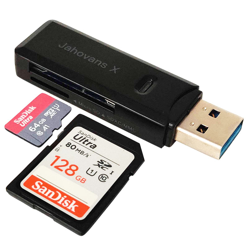 USB 3.0 SD Card Reader for PC, Laptop, Mac, Windows, Linux, Chrome, SDXC, SDHC, SD, MMC, RS-MMC, Micro SDXC Micro SD, Micro SDHC Card and UHS-I Cards (Black) USB 3.0 SD Card Reader (Black)