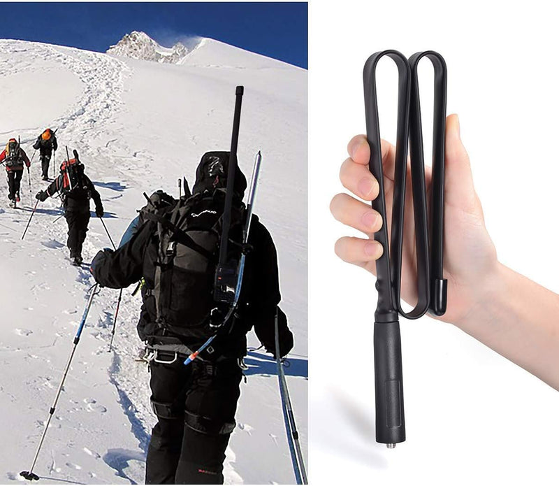 ABBREE SMA-Male Dual Band 144/430Mhz Foldable Tactical Antenna for Yaesu FT-70DR,FT-2DR/3DR,FT-270R Wouxun TYT MD-380 Two Way Radio