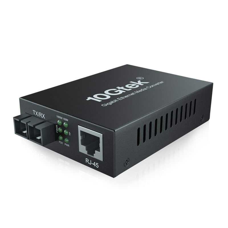 [AUSTRALIA] - 10Gtek 1.25G Gigabit MultiMode Fiber to Ethernet Media Converter, MMF Dual SC Fiber to Ethernet Copper RJ45 Converter for 10/100/1000Base-Tx to 1000Base-SX, UL Certified, up to 550-m 550m X1 