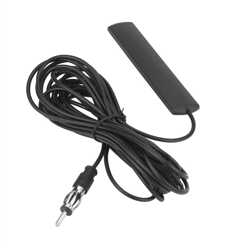 Qiilu Radio Antenna, ANT-309 Universal Car FM Radio Antenna Patch Aerial Windscreen Mount 5M Cable