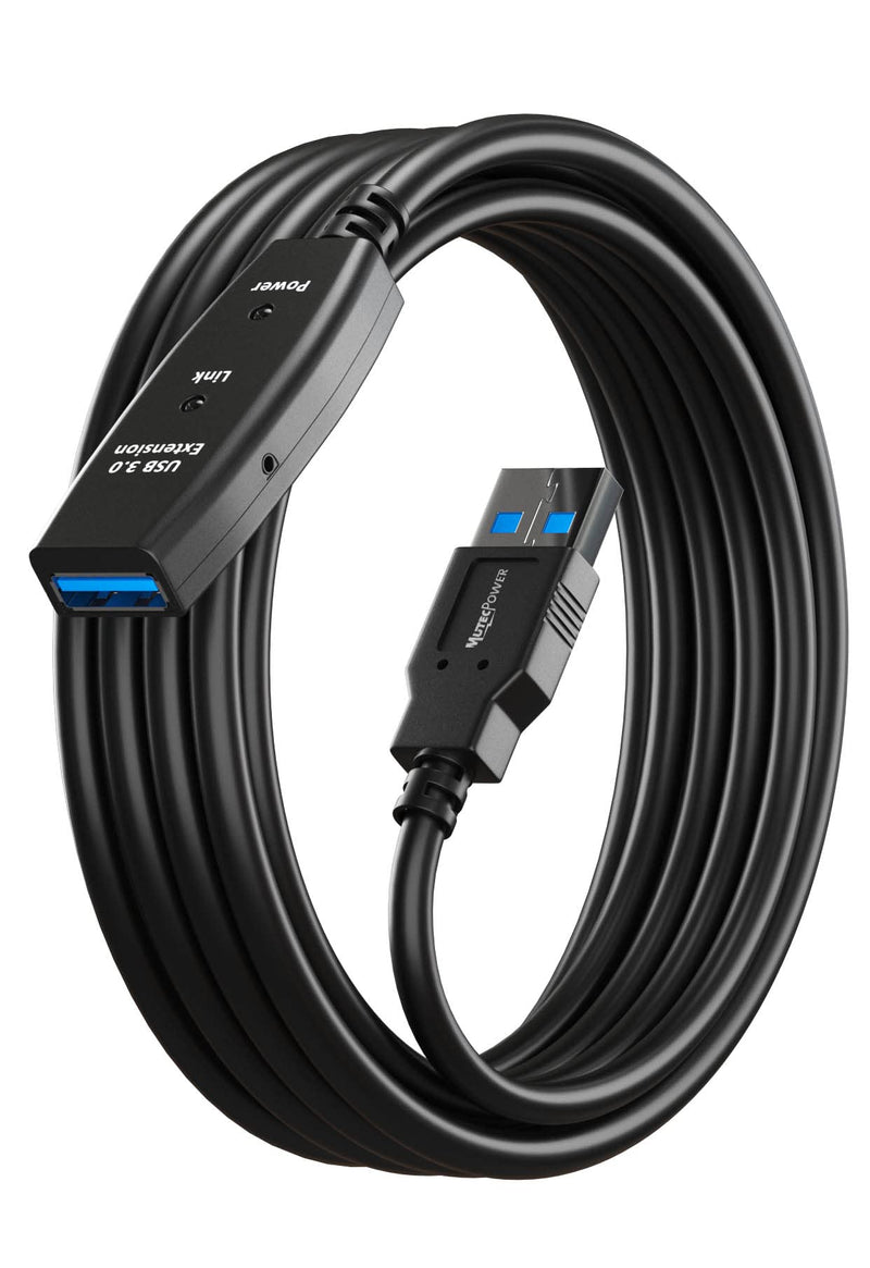 MutecPower 24 Feet Active USB Extension Cable 3.0 Male to Female with A Extension chipset Signal Booster - Active Extension/Repeater Cord 7.5 Meters / 24 Feet 24 FT USB 3.0