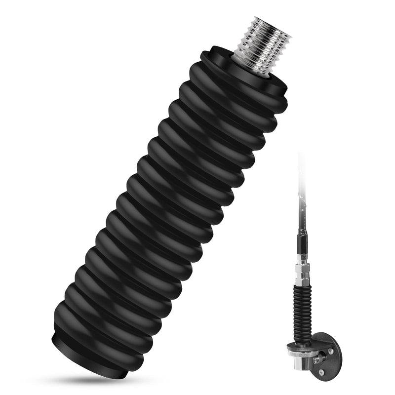 SS-3H CB Antenna Spring, Stainless Steel Heavy Duty CB Radio Antenna Mount Spring, Spring to Fit Mobile/in-Vehicle CB Radio Antenna Mount Up to 60" Long and 3/8" X 24 Thread (Black) Black