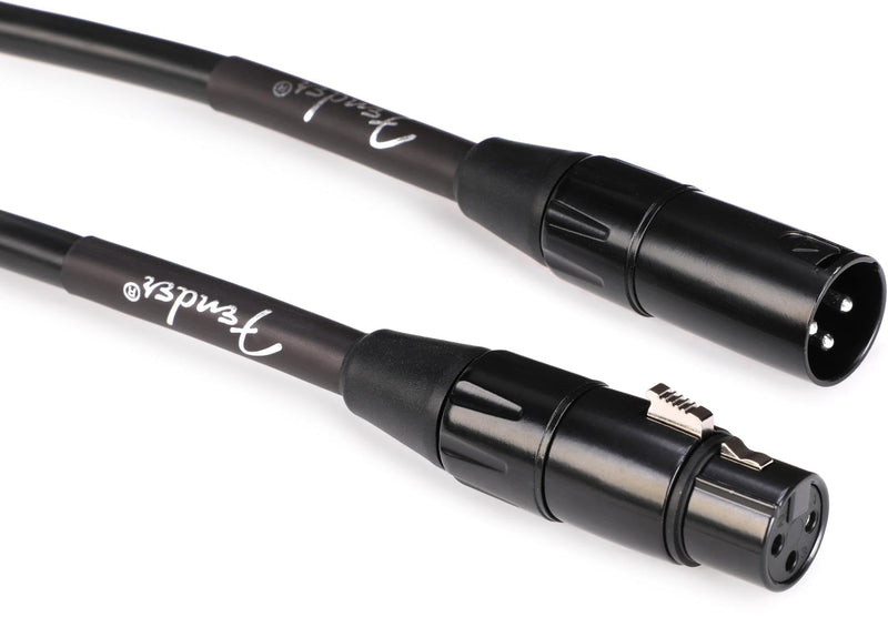Fender Professional Series Microphone Cable, Guitar Cable, Stocking Stuffers, Guitar Accessories, XLR, Black, 15ft