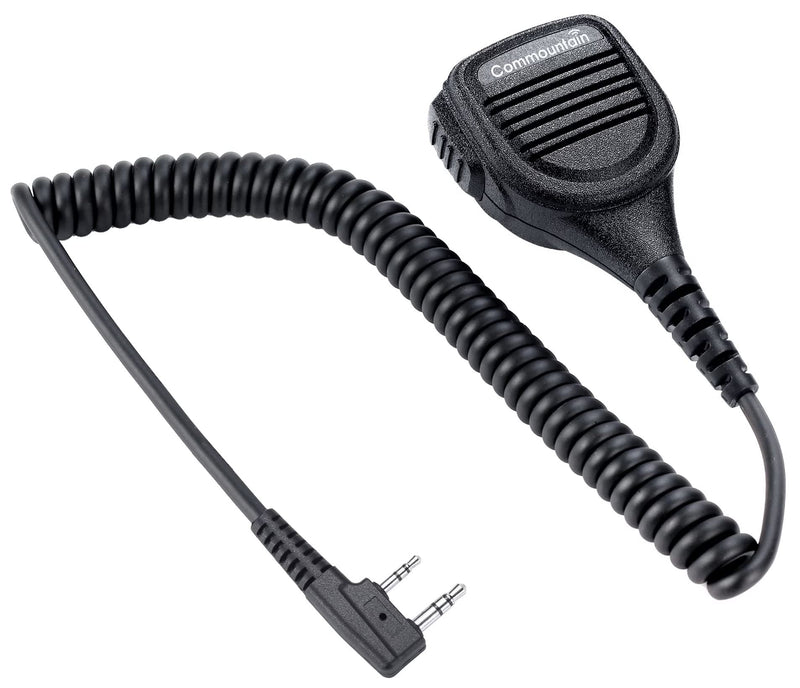 [AUSTRALIA] - commountain Heavy Speaker Mic Compatible for Baofeng Radios BF-F8HP UV-82HP UV-5R UV82 UV82C UV5R5 UV5RA UV5RE UV5X3 and Kenwood BTECH Retevis Samcom Radios, Walkie Talkie Microphone Black 