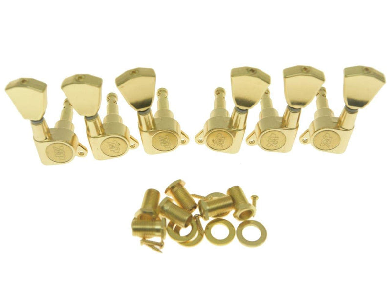 Wilkinson 3x3 Gold E-Z Post Guitar Tuners E-Z Post Guitar Tuning Keys Pegs Machine Heads with Tulip Buttons