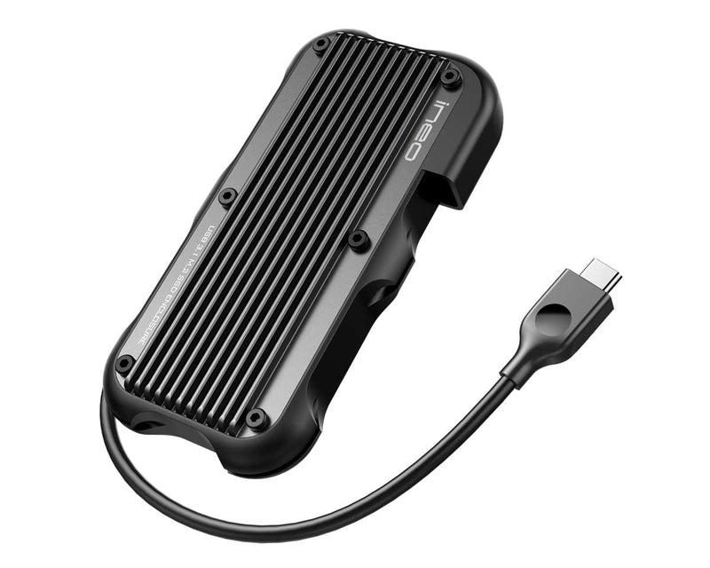 ineo M.2 NVMe (PCIe) USB 3.2 Gen 2 Type-C Rugged Waterproof Shockproof Aluminum Cover SSD Enclosure [C2594-NVMe]