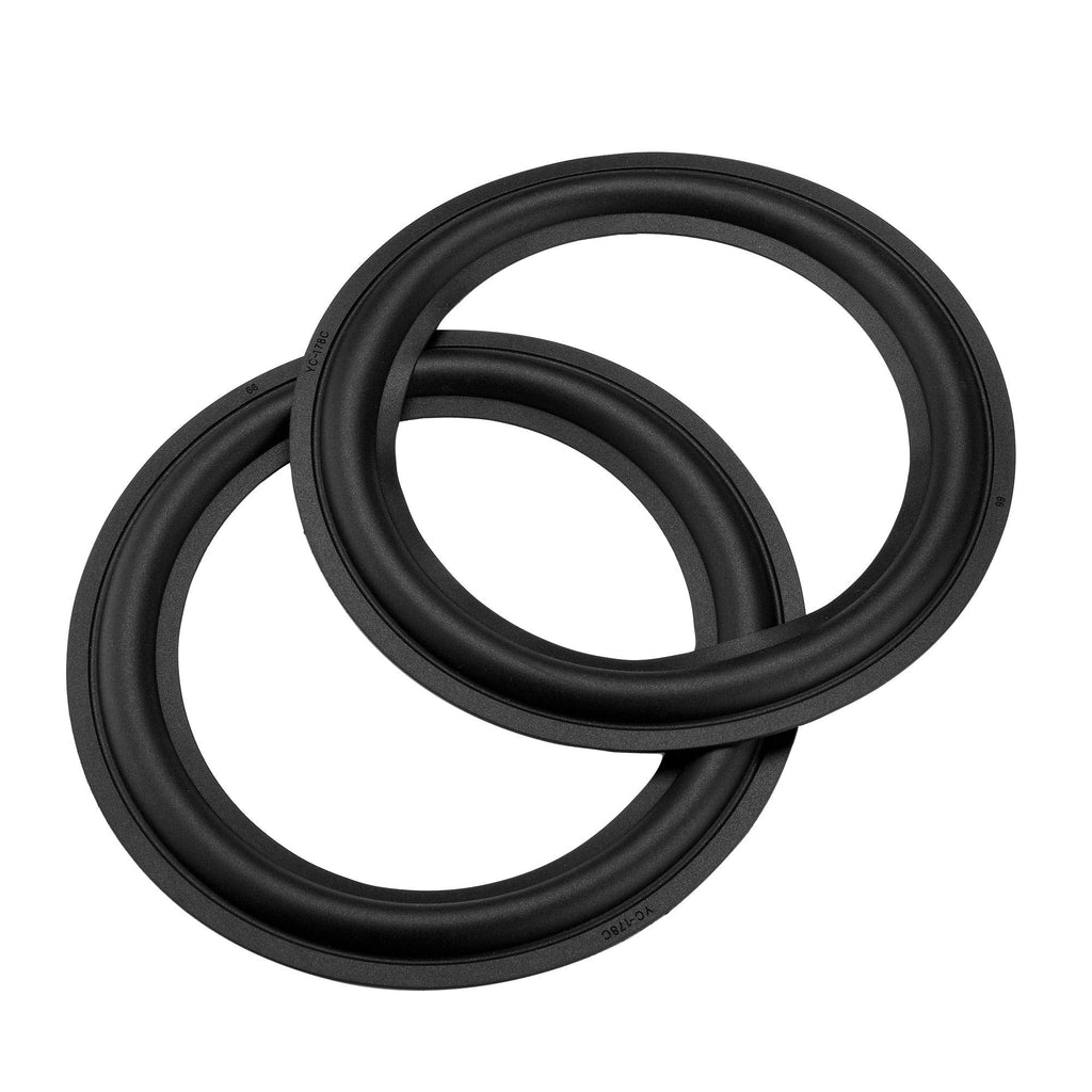 2pcs Black Color 8” Rubber Speaker Edge Surround Rings Replacement Parts for Speaker Repair or DIY (8") 8"