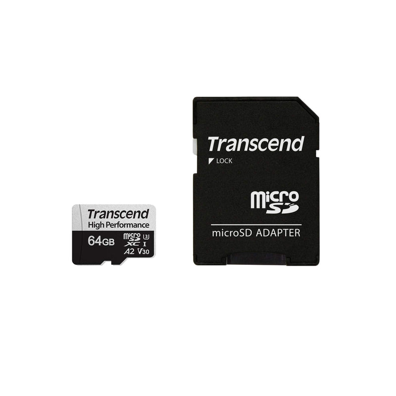 Transcend TS64GUSD330S 64GB UHS-I U3 Micro SD Memory Card GREY BLACK