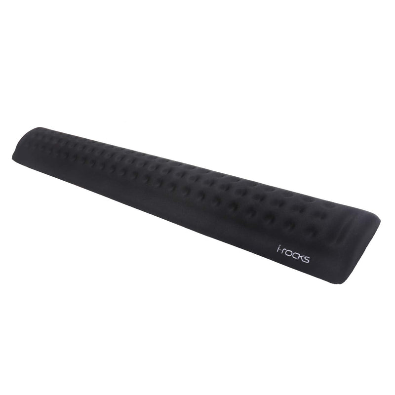 i-Rocks IRC41 Ergonomic Keyboard Memory Foam Wrist Rest Pad with Anti-Slip Base; Provides Cushioned Support and Pain Relief for Office, Gaming, Computer, Laptop, and Typing. (Black) Black Keyboard Pad