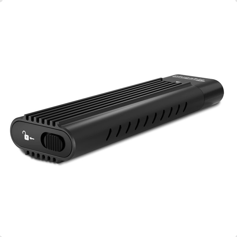 Plugable USB C to M.2 NVMe Tool-free Enclosure USB C and Thunderbolt 3 Compatible up to USB 3.1 Gen 2 Speeds (10Gbps). Adapter Includes USB-C and USB 3.0 Cables (Supports M.2 NVMe SSDs 2280 2260 2242)