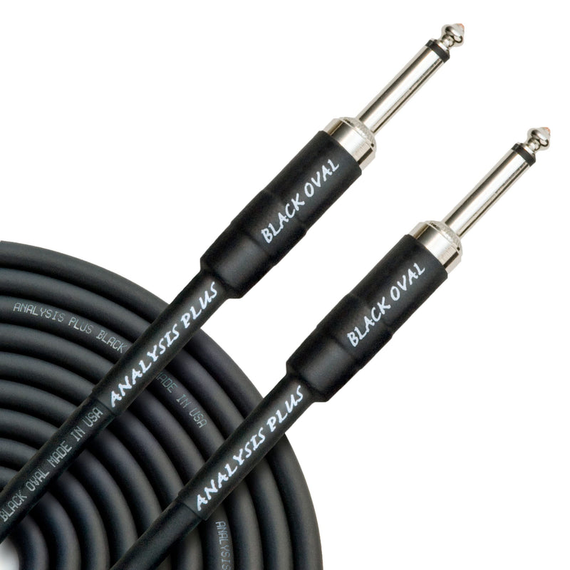 Analysis Plus Black Oval Instrument Cable 10ft Straight to Straight 10 Feet