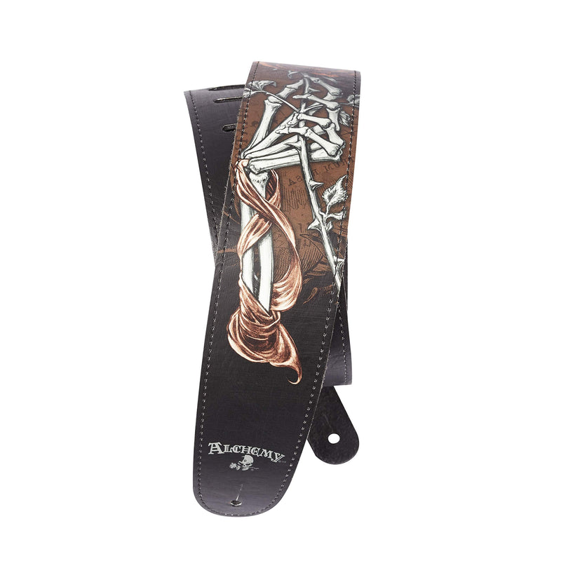 D'Addario Alchemy Leather Guitar Strap, Cryptorosa, 25LAL05