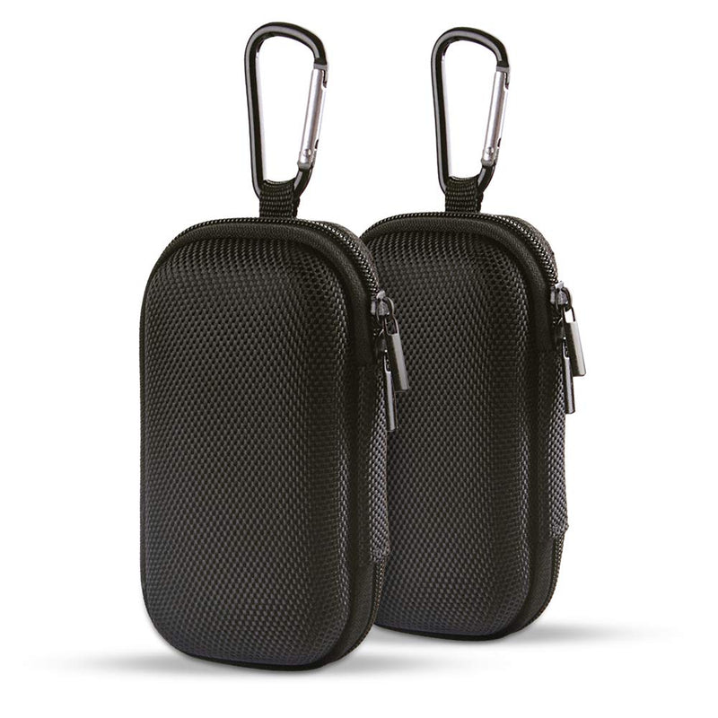 Durable MP3 Player Case, Hootek USB Flash Drive Case Bag Wallet, 2Pack EVA Shockproof Hard Carrying Travel Case Bag SD Memory Cards Cable Organizer for Headset, USB Cable and Electronic Accessories Black