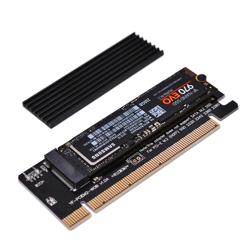 EZDIY-FAB NVME PCIe 4.0 Adapter, M.2 NVME SSD to PCI Express Adapter with Heat Sink, Only Support PCIe x16 Slot,Support M.2 SSD 2230 2242 2260 2280