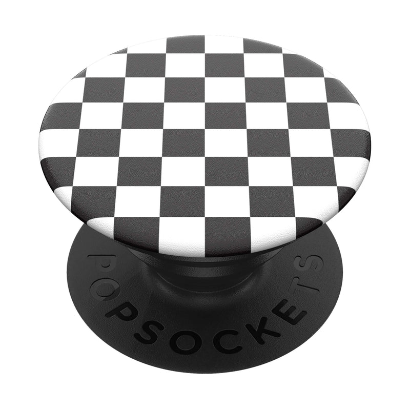 PopSockets: Phone Grip with Expanding Kickstand, Pop Socket for Phone - Checker Black
