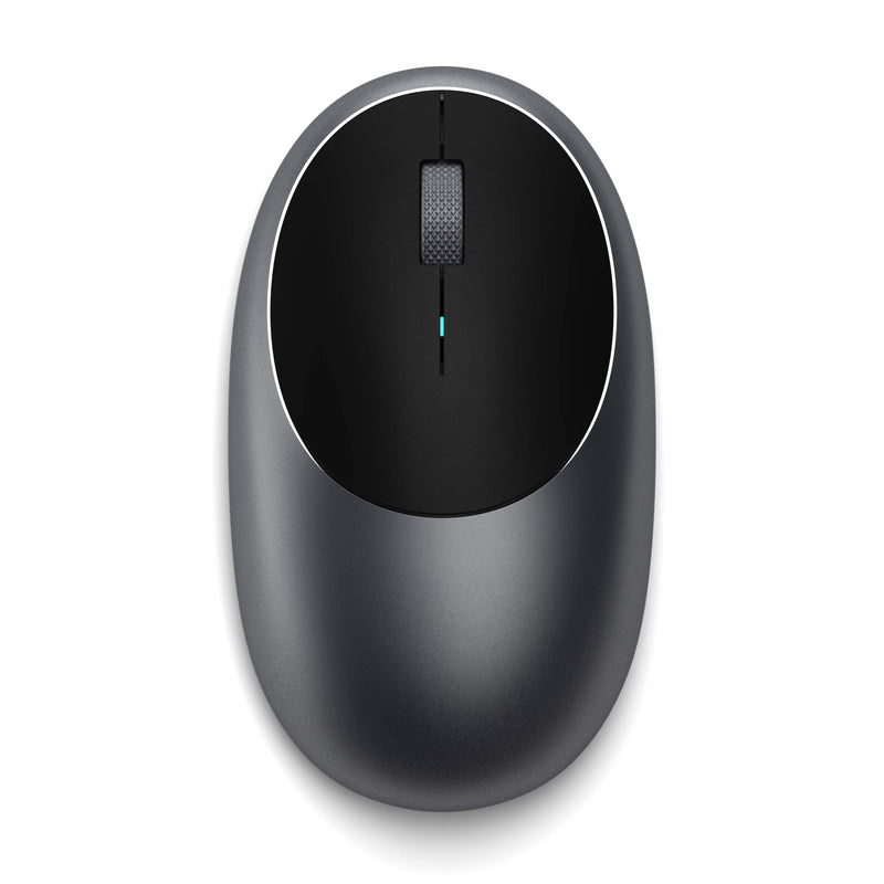Satechi Aluminum M1 Bluetooth Wireless Mouse with Rechargeable Type-C Port - Compatible with 2022 MacBook Pro/Air M2, Mac Mini, iMac Pro/iMac, 2021 iPad Pro, 2012 & Newer Mac Devices (Space Gray) Space Gray