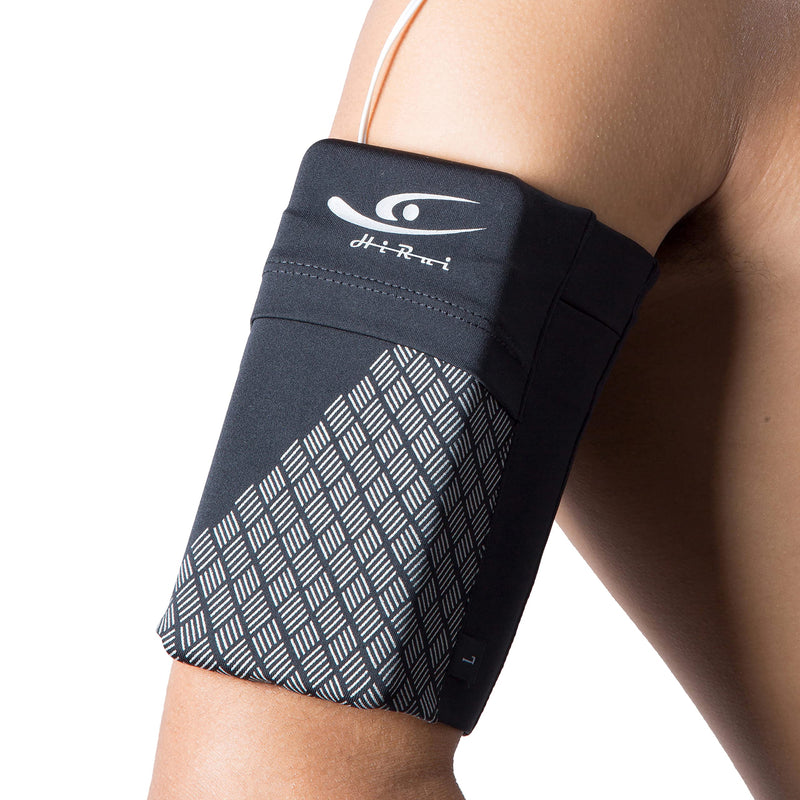 HiRui Universal Sports Armband Cell Phone Armband Sleeves Running Armband for Exercise Workout, Compatible with iPhone 14/14Plus/Pro iPhone 13/12/11 Samsung Galaxy All Phones (Large, Black) Large