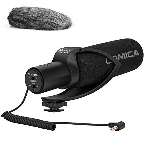 COMICA CVM-V30PRO Shotgun Microphone with Low-Cut Filter, Super Cardioid Black