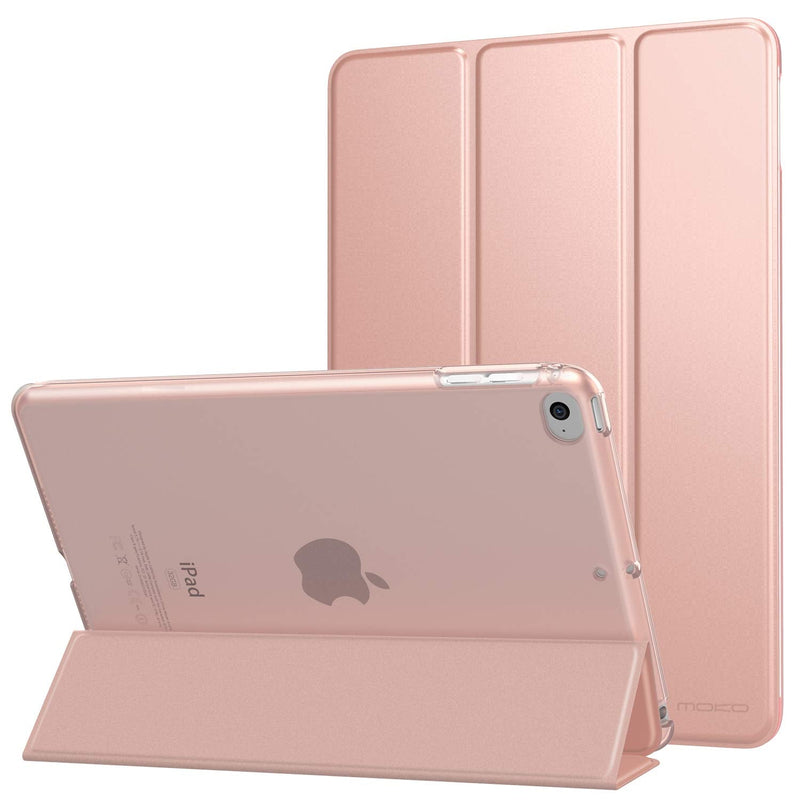 MoKo Case Fit New iPad Mini 5 2019/Mini 4 2015 (5th/4th Generation 7.9 inch), Slim Lightweight Smart Shell Stand Cover with Translucent Frosted Back Protector, with Auto Wake/Sleep,Rose Gold Rose Gold