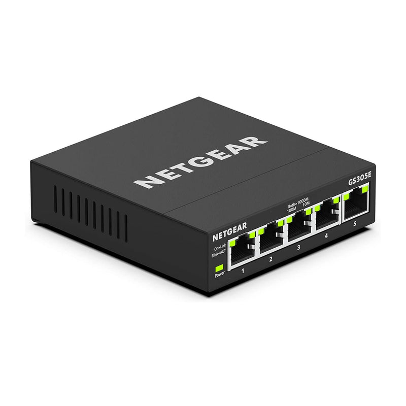 NETGEAR 5-Port Gigabit Ethernet Easy Smart Managed Network Switch (GS305E) | Essentials Model, Desktop or Wall Mount, Home Network Hub, Office Ethernet Splitter, Silent Operation 5 Port