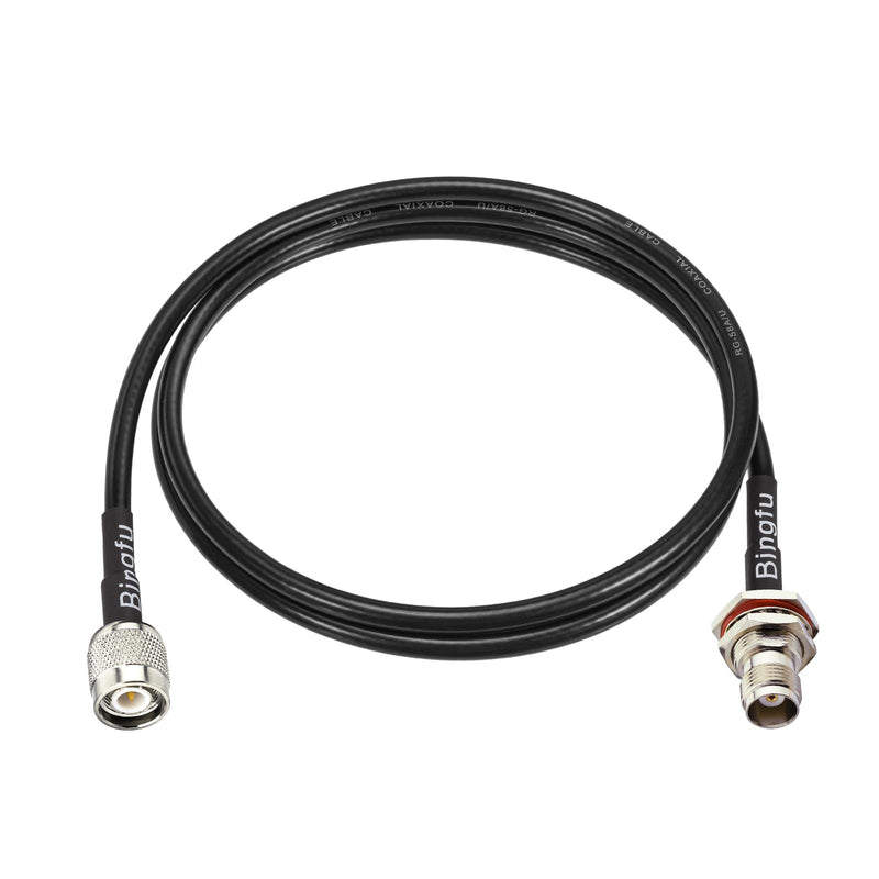 BINGFU RTK Survey GPS Antenna Extension Cable TNC Male to Female Bulkhead Mount RG58 Coax Jumper Cable 1m 3 feet for Vehicle Trimble Topcon Leica Sokkia GNSS RTK Receiver Marine Boat GPS Navigation