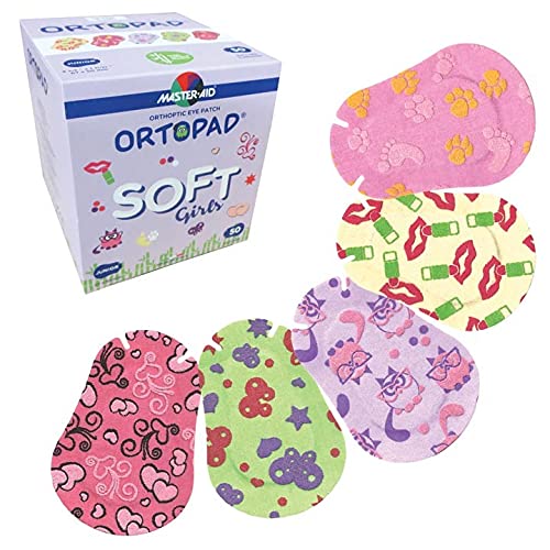 Ortopad® Soft Bamboo Girls Eye Patches, 50/Box (Junior Size, 0-2 yrs) Textured Accents