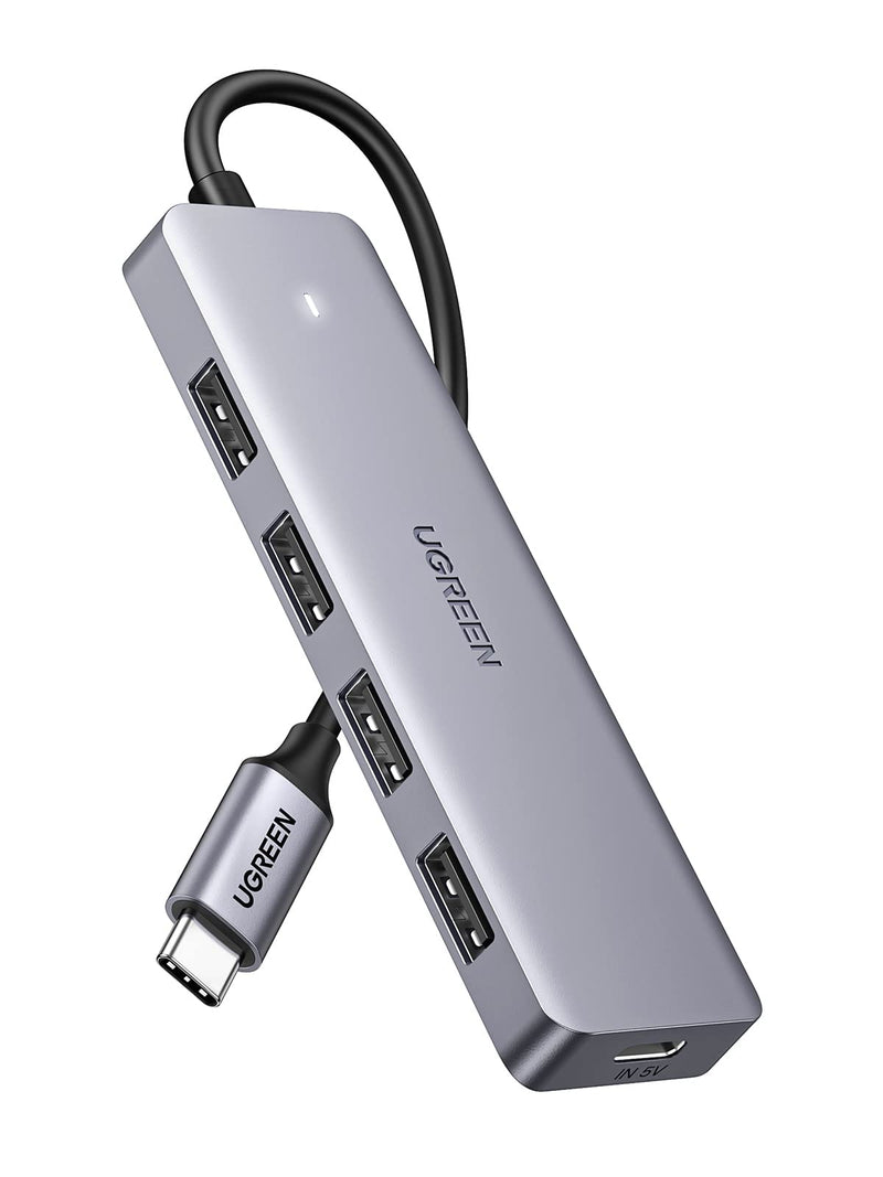UGREEN USB C Hub 4 Ports USB 3.1 Type C to USB 3.0 Hub Adapter with Micro USB for MacBook Pro, iMac, Samsung Galaxy S21 S20, LG, Google Chromebook Pixelbook, Dell XPS, Oculus Rift S, Lenovo Yoga 720