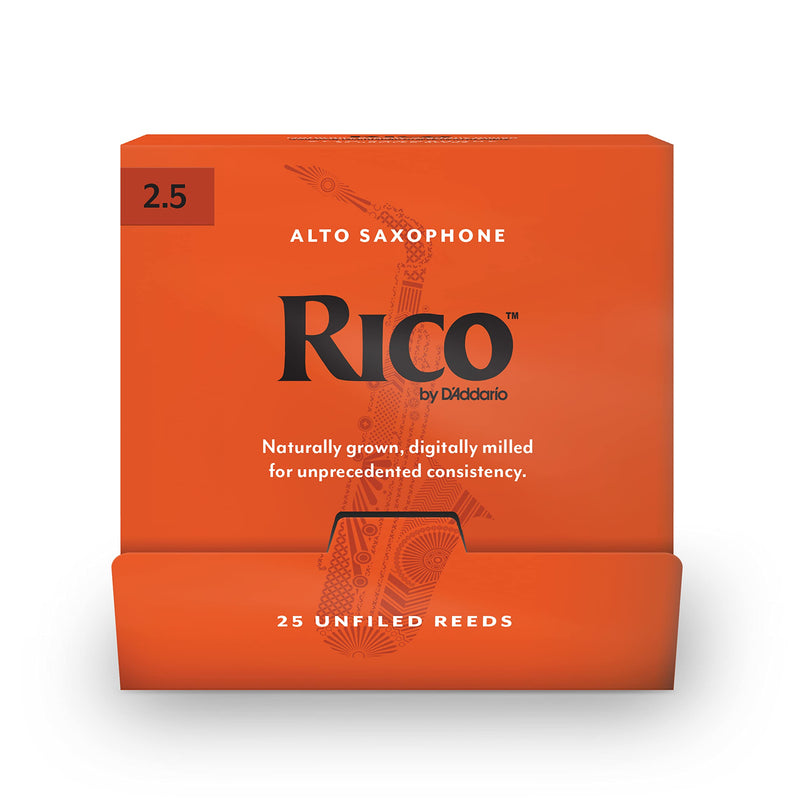 [AUSTRALIA] - D'Addario Woodwinds Rico Alto Saxophone Reeds, 2.5, 25Count Single Reeds 