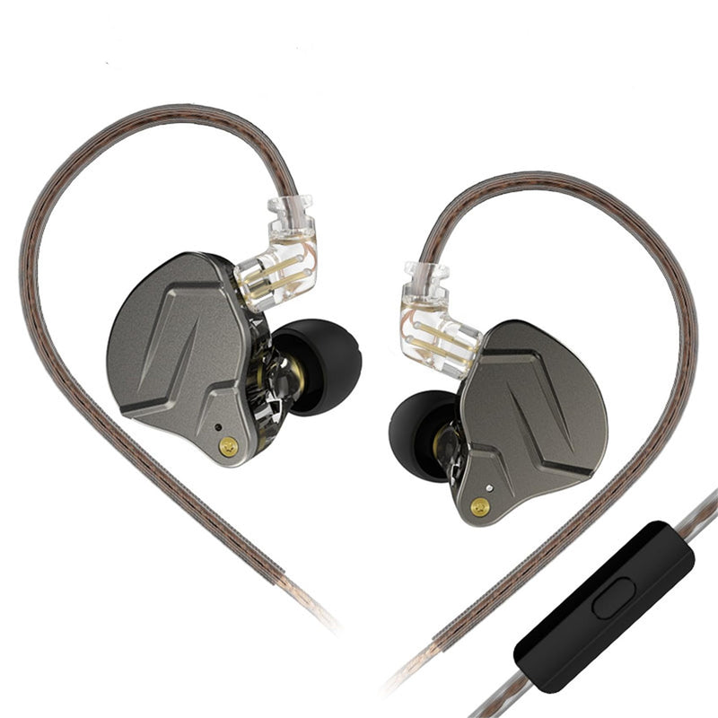 [AUSTRALIA] - KZ ZSN Pro Gaming Earbuds, HiFi in-Ear Monitor Earbuds Stereo Sound IEM Earphones Noise Cancelling in Ear Headphones with 2pins Detachable Cable for Phone Android MP3 MP4 Music Player (Gray with Mic) Gray 