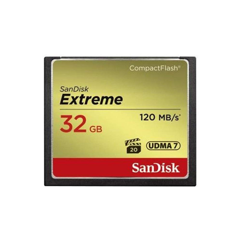 SanDisk Extreme 32GB Compact Flash Memory Card UDMA 7 Speed Up To 120MB/s SDCFXS-032G-A46