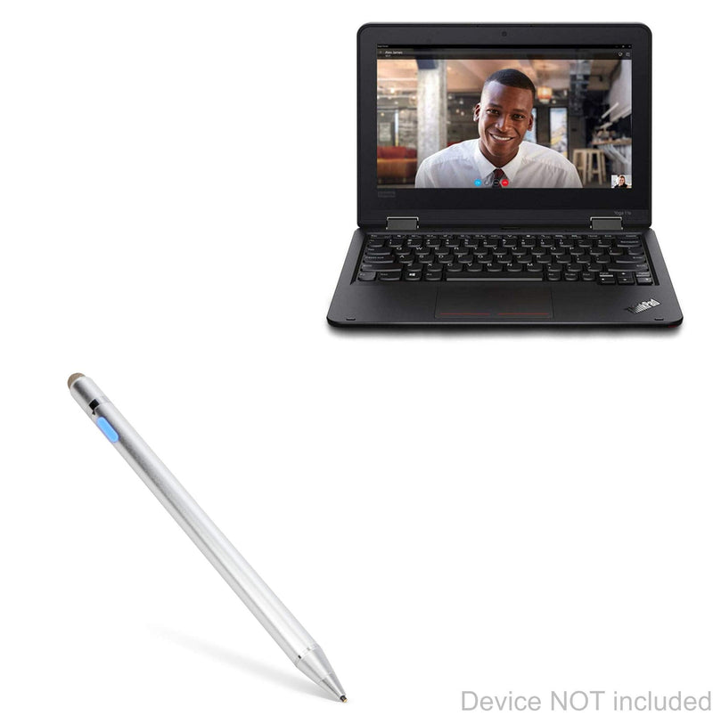 BoxWave Stylus Pen Compatible with Lenovo ThinkPad Yoga 11e (5th Gen) (11.6 in) (Stylus Pen by BoxWave) - AccuPoint Active Stylus, Electronic Stylus with Ultra Fine Tip - Metallic Silver