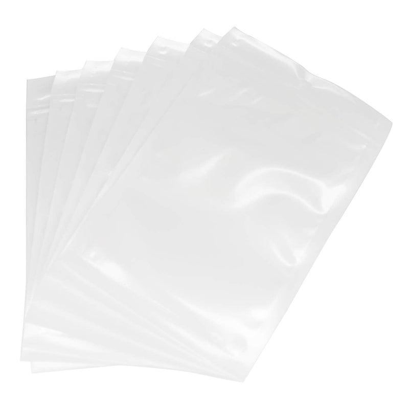 Ellbest 300pcs 2.95” x 4.72” Clear Front White Back Bags, Resealable Zipper Bags Plastic Poly Pouches Heat Sealable Sample Bags for Jewelry Making Crafts Packing 2.95 x 4.72 inch
