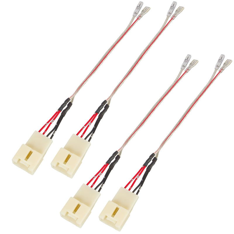 RED WOLF Front Rear Door Speaker Wiring Harness Adapter Connector Plug Replacement for Ford Focus Fusion Explorer Edge 2013-2021, Mazda 3 6 CX5 2011-2020 for Aftermarket Speaker Install 4PCS