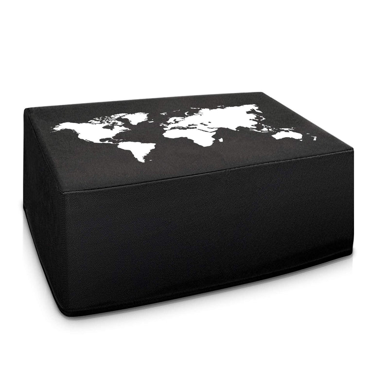 kwmobile Cover Compatible with HP OfficeJet Pro 6000series - Durable and Resistant Printer Dust Cover - Travel Outline White/Black Travel Outline 02-01