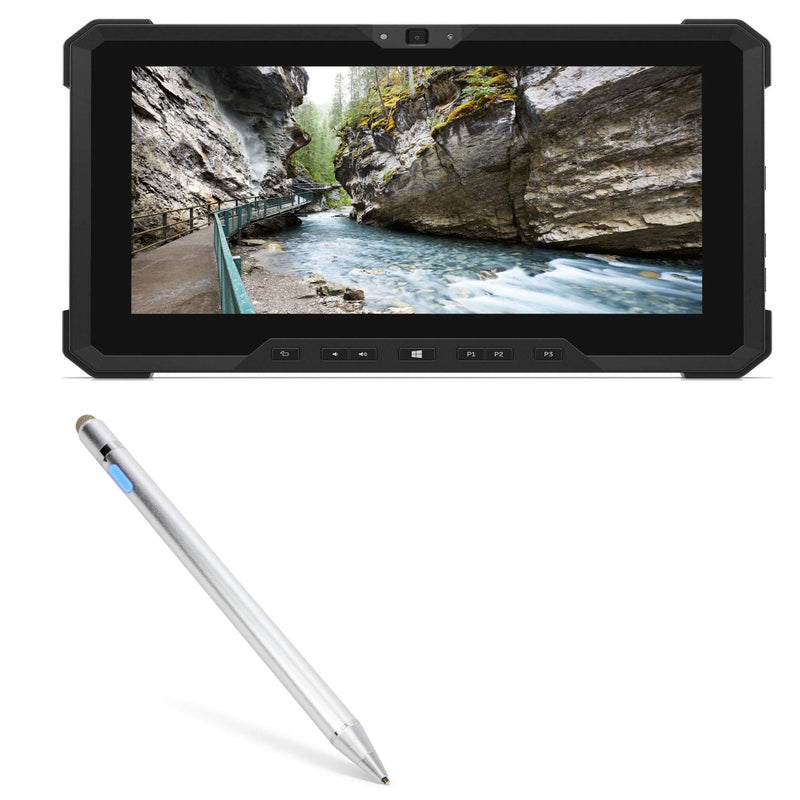 BoxWave Stylus Pen Compatible with Dell Latitude 7212 Rugged Extreme Tablet (Stylus Pen by BoxWave) - AccuPoint Active Stylus, Electronic Stylus with Ultra Fine Tip - Metallic Silver