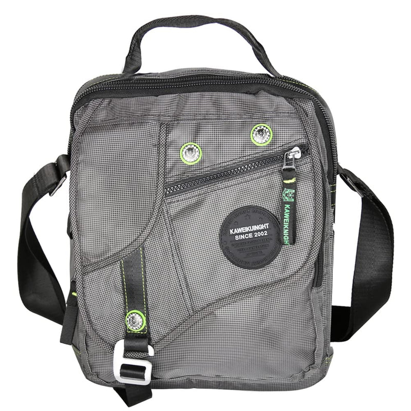 Vertical Messenger Bag, Crossbody Bag, Shoulder Bag Work Satchel for iPad Tablet Kindle Large-gray