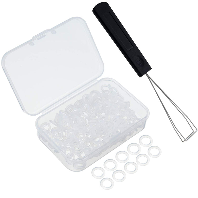 Keyboard Puller Keycap Removal Tool and 200 Pieces Rubber O-Ring Dampeners O-Ring Plumbing Rubber O-Ring Seal for Cherry MX Switch and Mechanical Keyboard