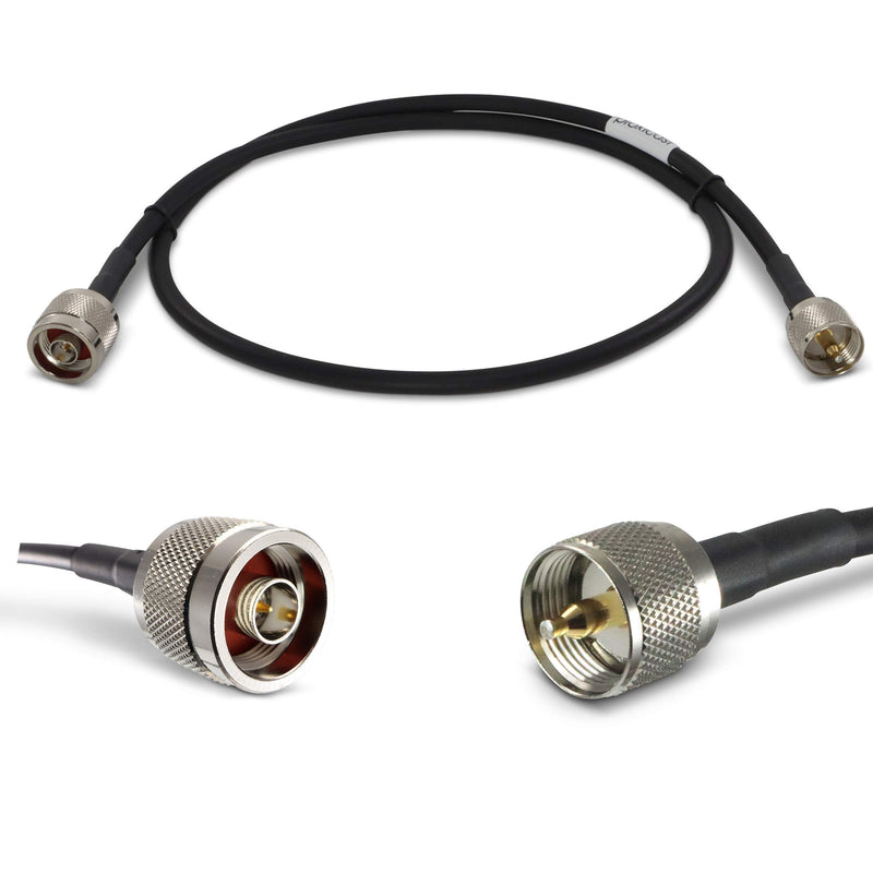 Proxicast 3 ft Ultra Flexible PL259 Male - N Male Low Loss Coax Cable Jumper Assembly for CB/UHF/VHF/Shortwave/HAM/Amateur Radio Equipment and Antennas - 50 Ohm (ANT-141-032-03) 3 foot