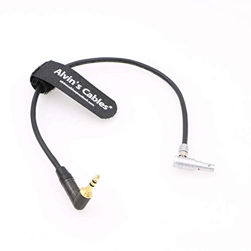 Alvin's Cables 5 Pin Right Angle Male to Right Angle 3.5mm TRS Audio Cable for Z CAM E2 Camera 25cm