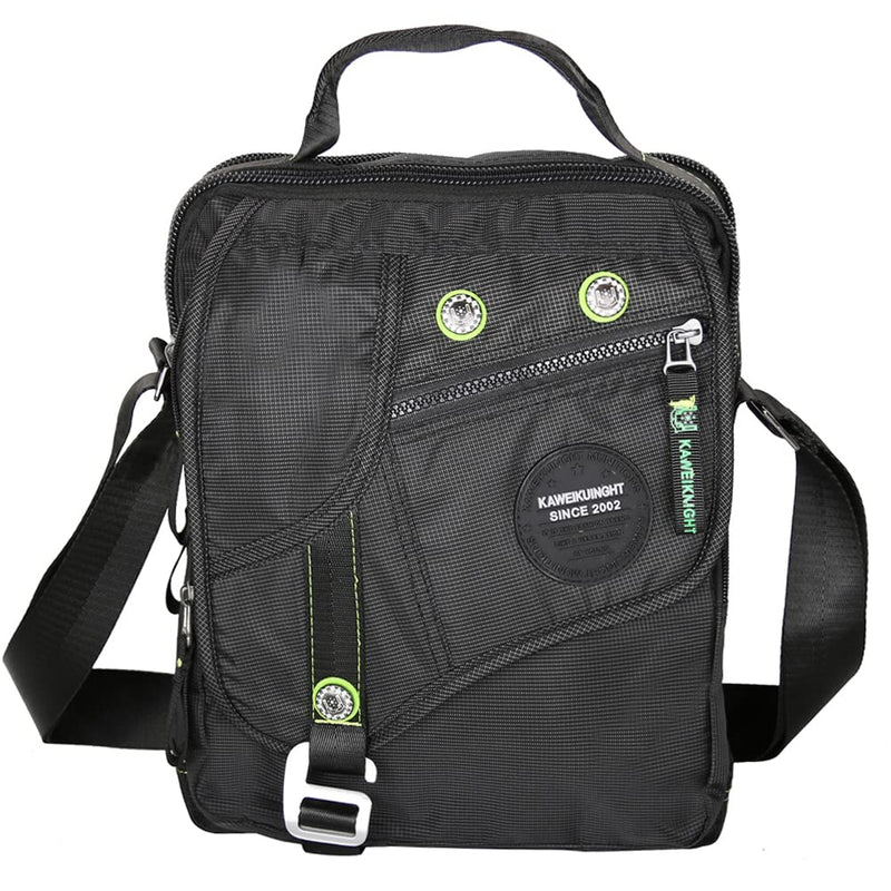 Vertical Messenger Bag, Crossbody Bag, Shoulder Bag Work Satchel for iPad Tablet Kindle Large-black